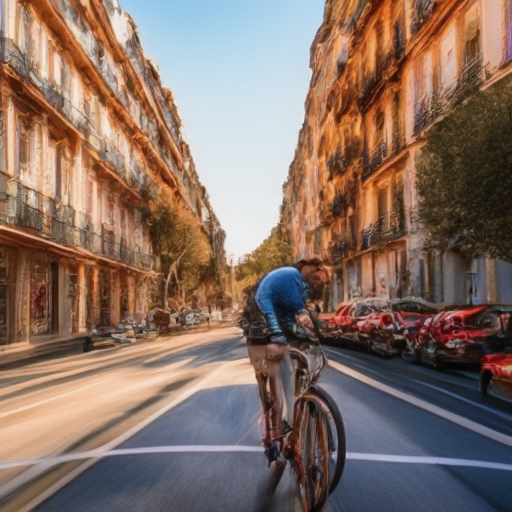 Image of the article should depict the vibrant community of cyclists in Madrid, showcasing their diverse and sustainable mode of transportation.