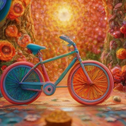   The image should showcase vibrant and playful bicycles, inviting children to explore the world in a fun and sustainable way.